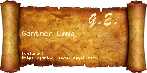 Gantner Emma névjegykártya